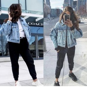 ZARA CROP DENIM JACKET WITH FAUX SHEARLING #Cybermondaysale